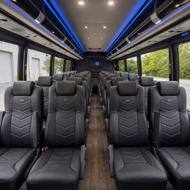 15-35 Passenger Minibus Interior