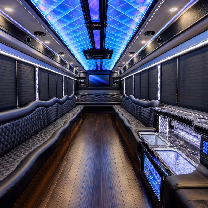 30 Passenger Party Bus Interior