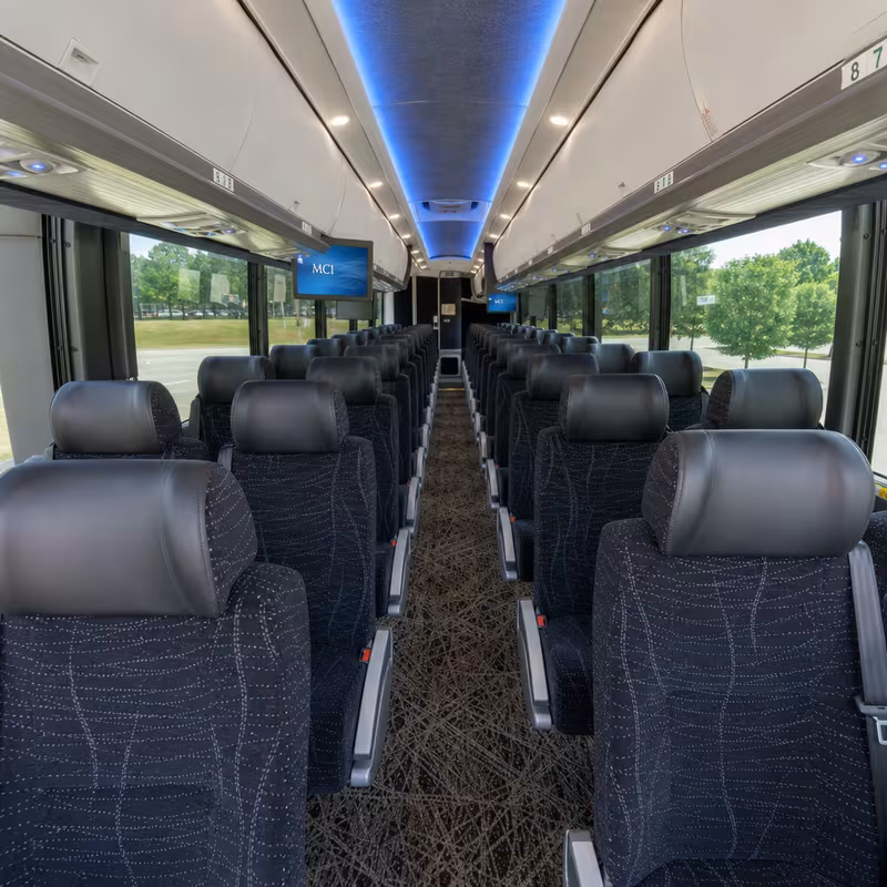 40-56 Passenger Charter Bus Interior