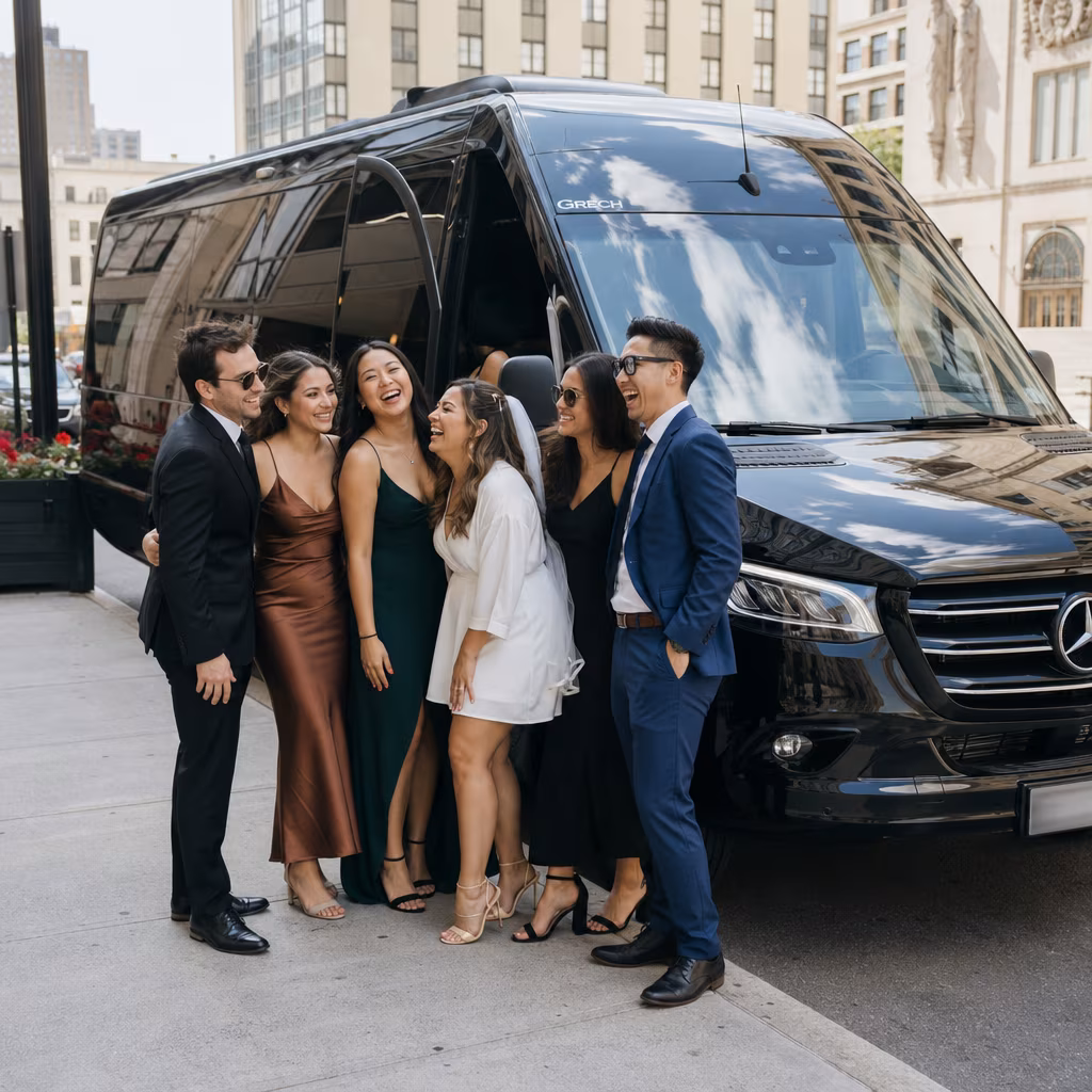 Bachelor and bachelorette party bus