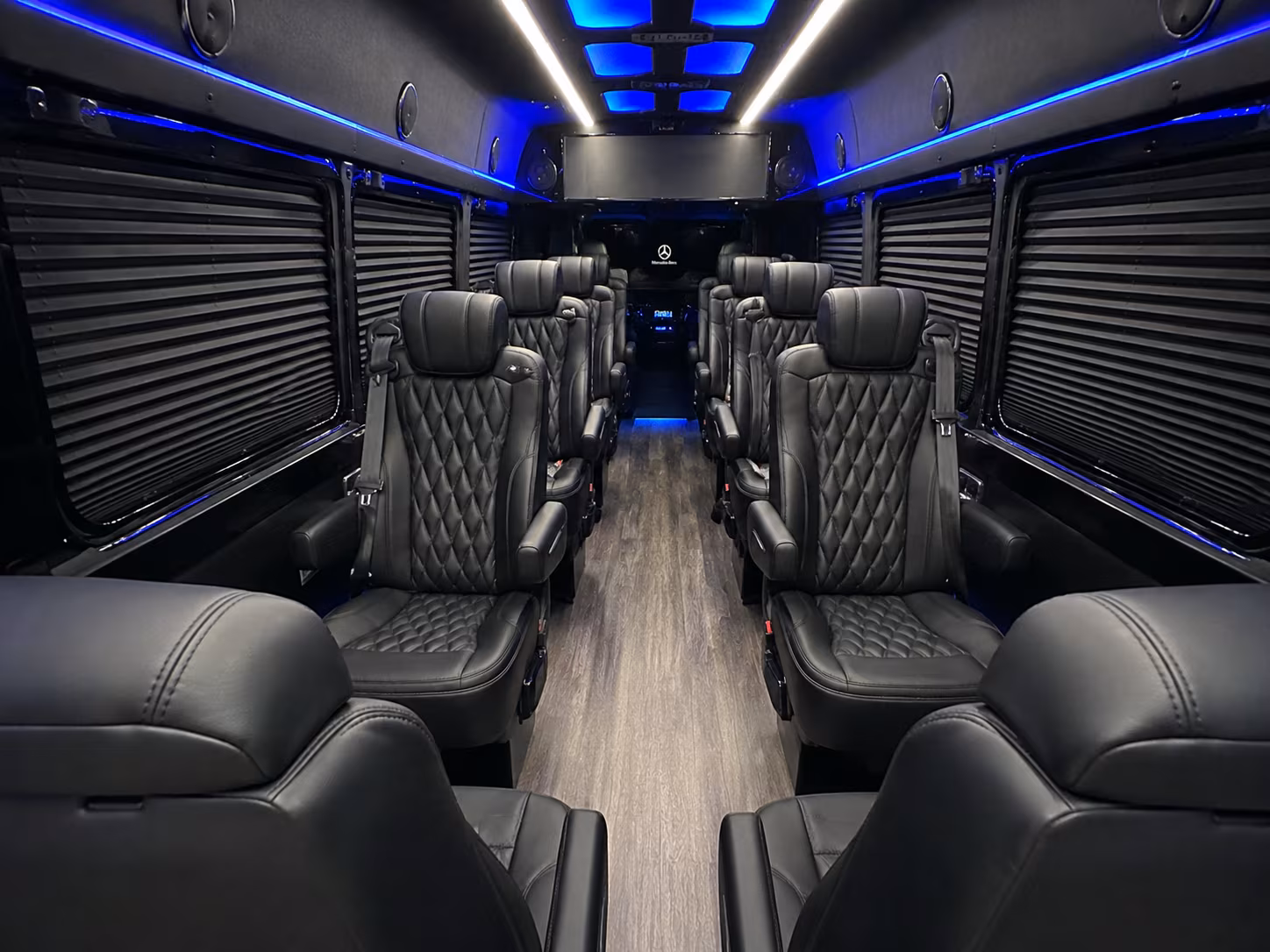 Newark Corporate Transportation party bus exterior