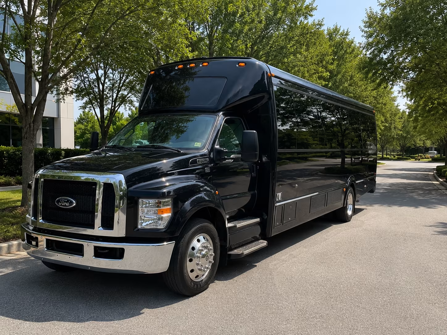 Newark Private Event Transportation party bus exterior