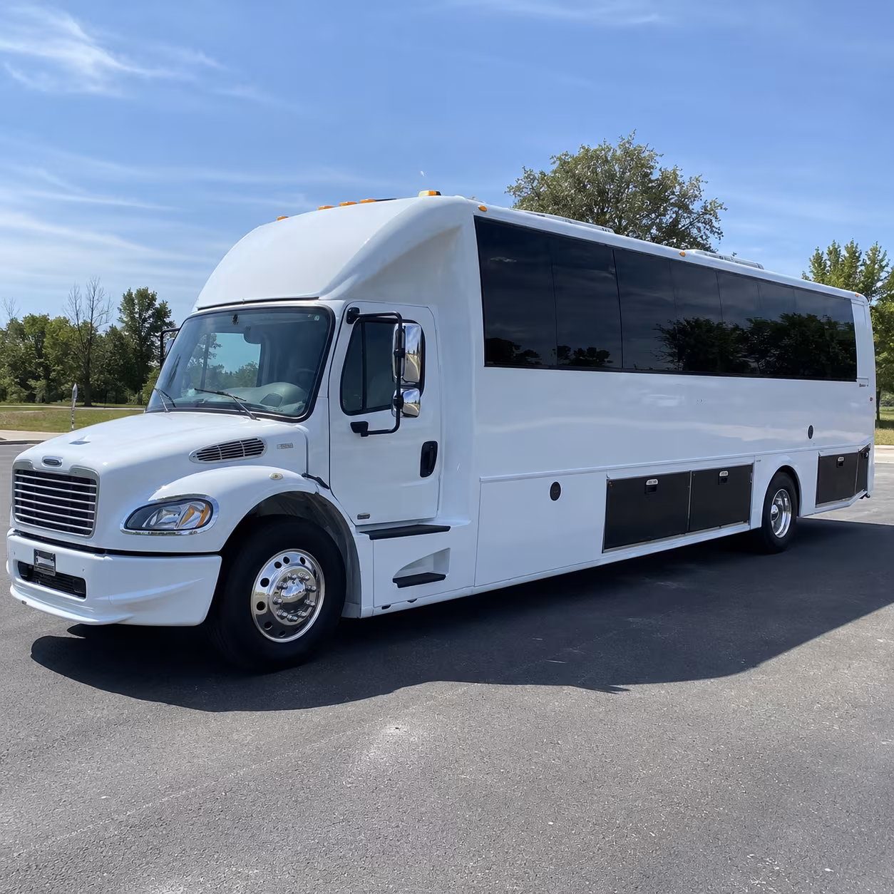 Newark Private Event Transportation party bus exterior