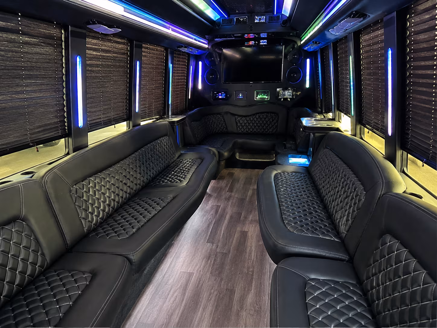 Newark Prom & Homecoming Transportation party bus interior