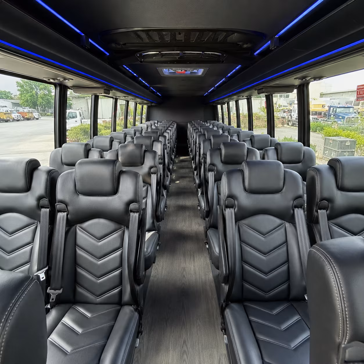 Newark School Event Transportation party bus exterior