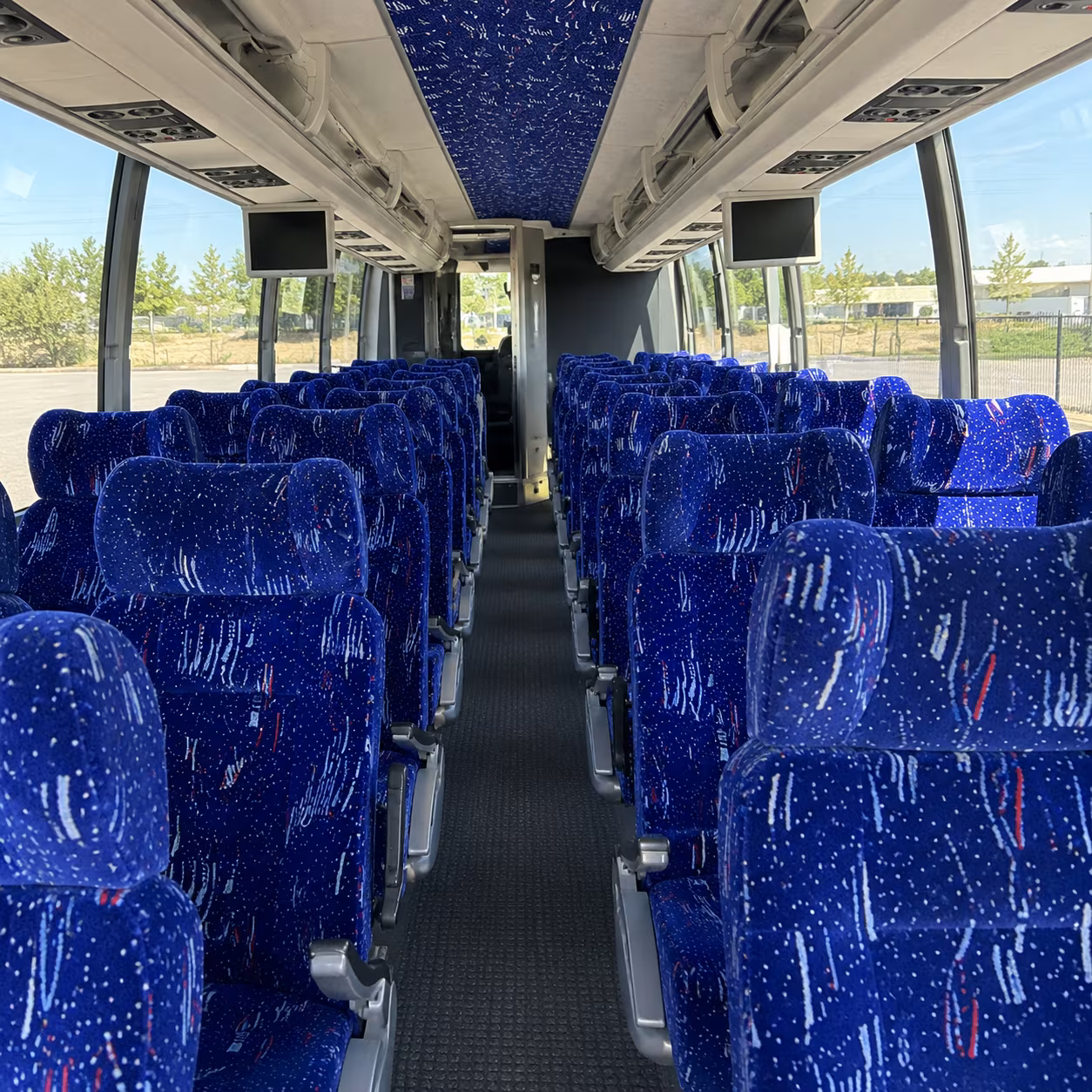 Newark School Event Transportation party bus interior