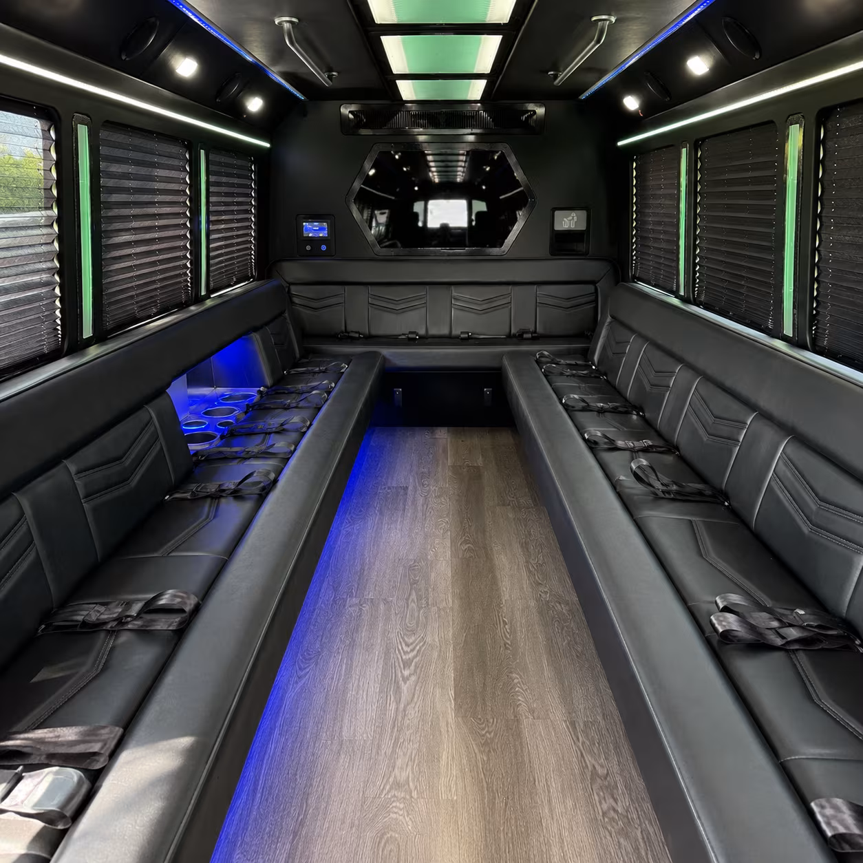 Newark Sporting Event Transportation party bus exterior