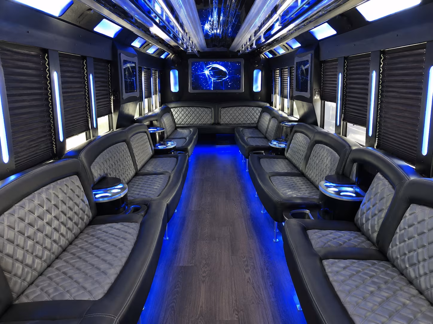 Newark Wedding Transportation party bus exterior
