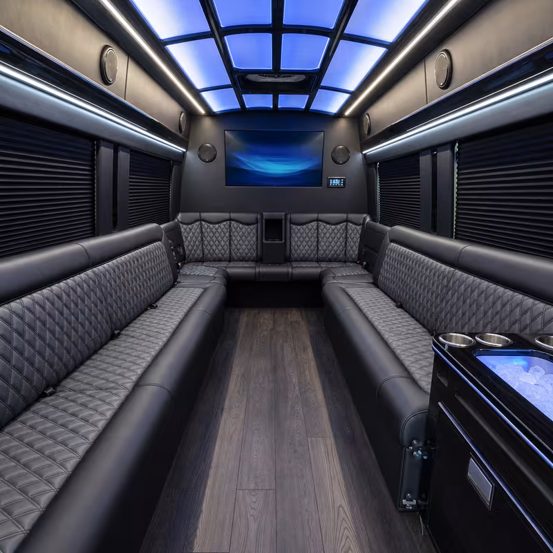 14 Passenger Sprinter Limo Interior