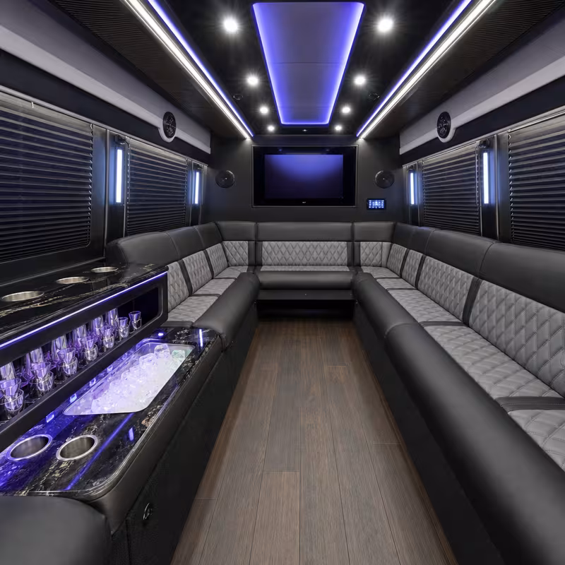 14 Passenger Sprinter Limo Interior